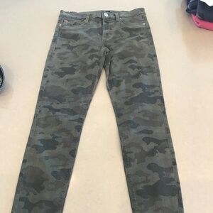 Hudson Camo Skinny Cropped Jeans